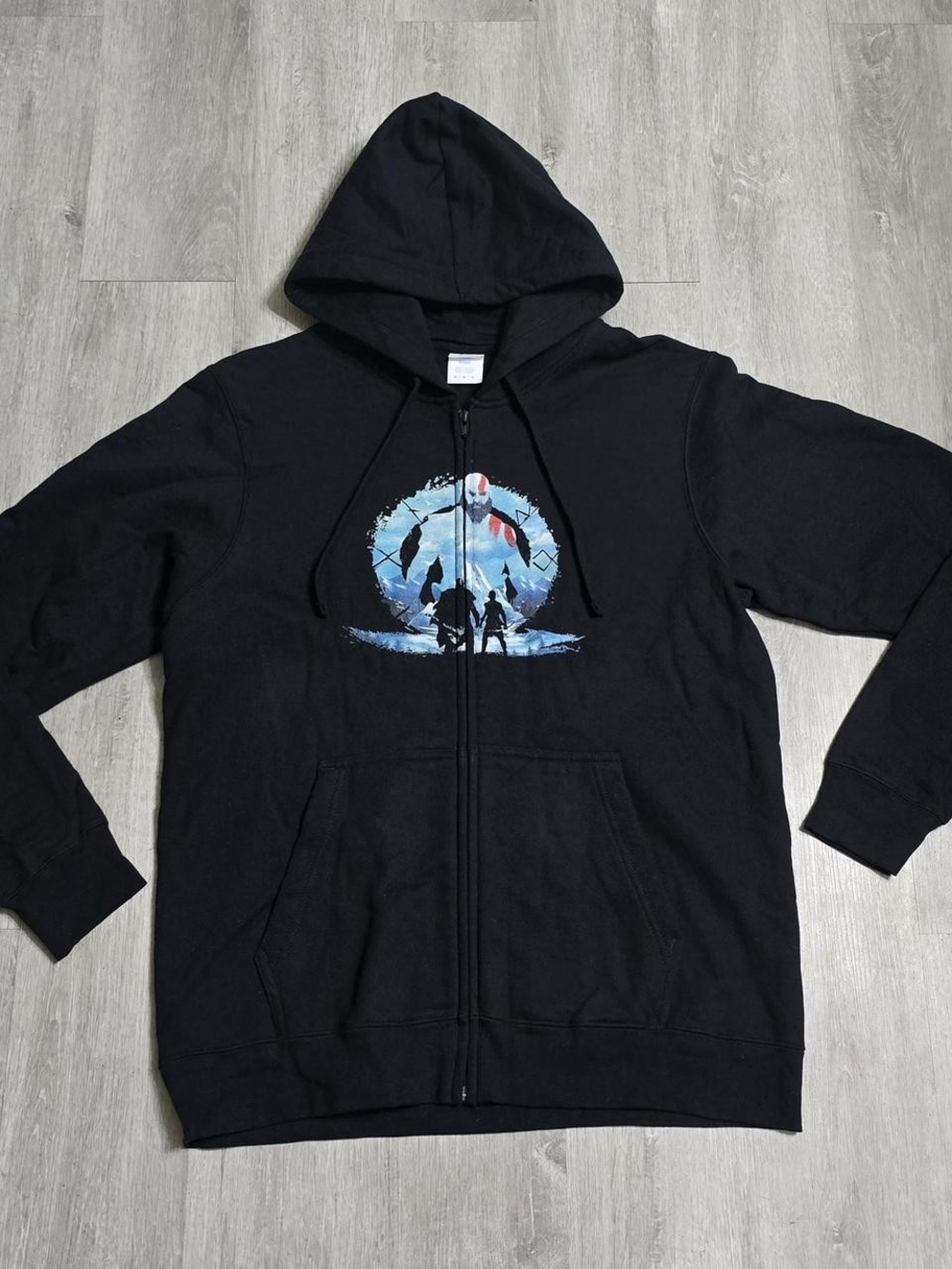 Playstation God of War Video Game Promo Full-Zip Hoodie Black Medium